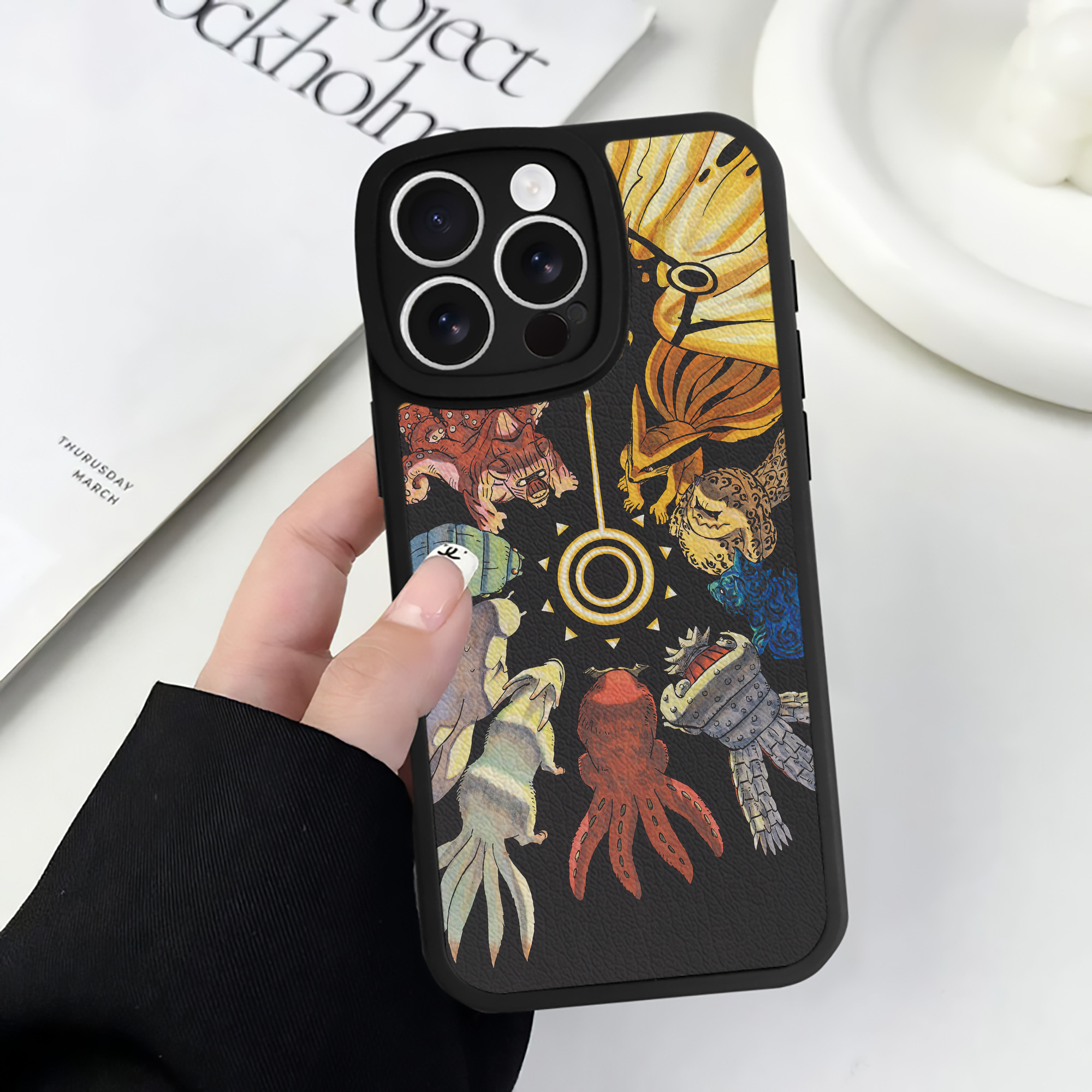 （画像用） NARUTO -ナルト- NARUTO -ナルト- 疾風伝 【iPhone 16シリーズ対応】シリコンスマホケース（レザー調） 材質：シリコン